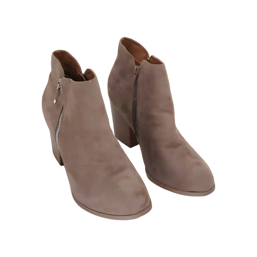 Style Co Masrinaa Block-Heel Ankle Boot Taupe Size 11
